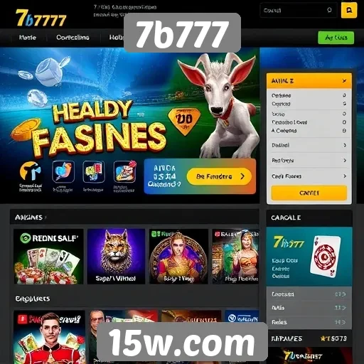 Análise da interface do usuário do site 7b777